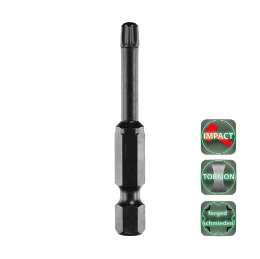 Afbeeldingen van Cobit impact torsie bits T-Rip gesmeed Torx TX25 x 50mm (5 stuks) - 02799