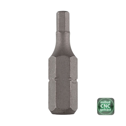 Afbeeldingen van Cobit bits CNC gefreesd met boorgat hexagon/inbus HEX6 x 25mm (10 stuks) - 01072