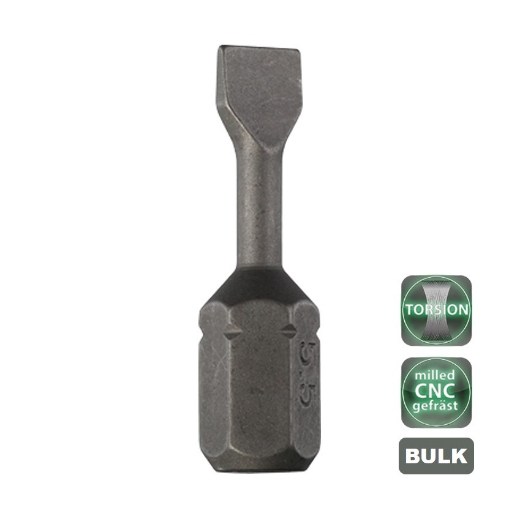 Afbeeldingen van Cobit torsie bits CNC gefreesd sleuf 1.2 x 6.5 x 25mm (100 stuks) - 60279