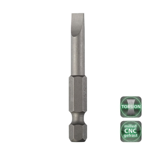 Afbeeldingen van Cobit torsie bits CNC gefreesd sleuf 1 x 5.5 x 50mm (10 stuks) - 01031