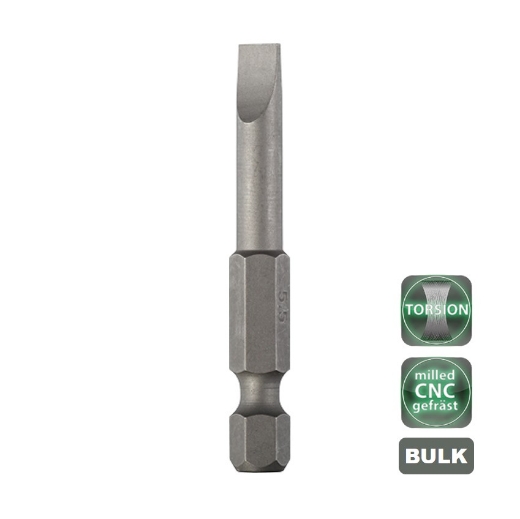 Afbeeldingen van Cobit torsie bits CNC gefreesd sleuf 0.8 x 5.5 x 50mm (50 stuks) - 60495