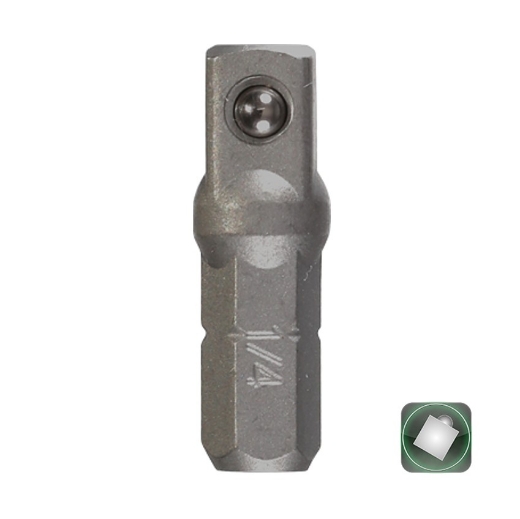 Afbeeldingen van Cobit adapter met kogel 1/4" x 25mm - 01447