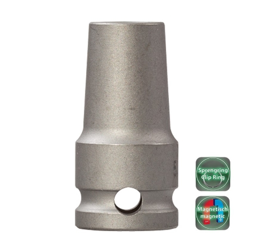 Afbeeldingen van Cobit adapter vierkant naar hexagon magnetisch met clip ring 1/4"-5/16" - 30mm - 02924