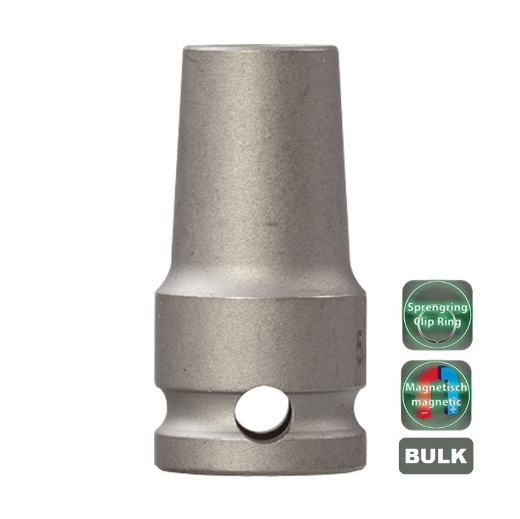 Afbeeldingen van Cobit adapter vierkant naar hexagon magnetisch met clip ring 1/4"-1/4" x 25mm (10 stuks) - 60574