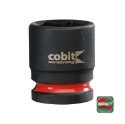 Afbeeldingen van Cobit korte impact-CrMo staal dop 1/2" met kleurmarkering 22x38mm - 03613
