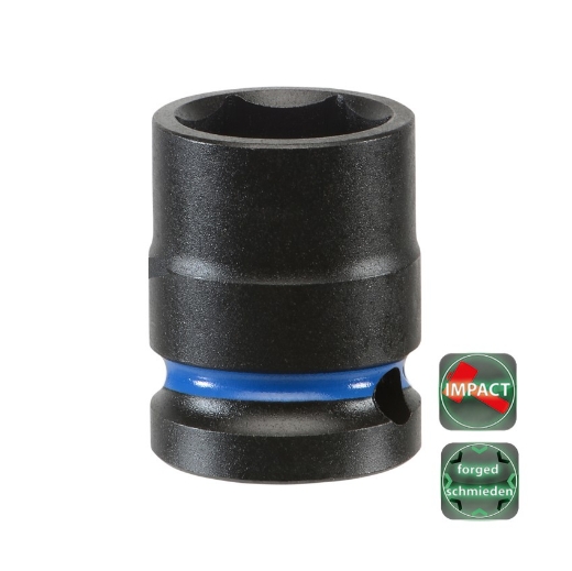 Afbeeldingen van Cobit korte impact-CrMo staal dop 3/4" met kleurmarkering 21x51mm - 60787