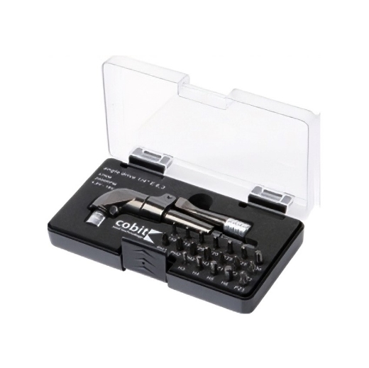 Afbeeldingen van Cobit 19-delig bitset met magnetische hoekaandrijving bithouder Quickock 57Nm - 2000RPM - 02212