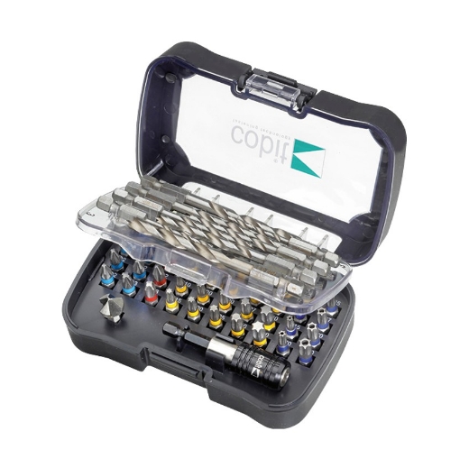 Afbeeldingen van Cobit 50-delig bit- en boorset met kleurmarkering - 02222