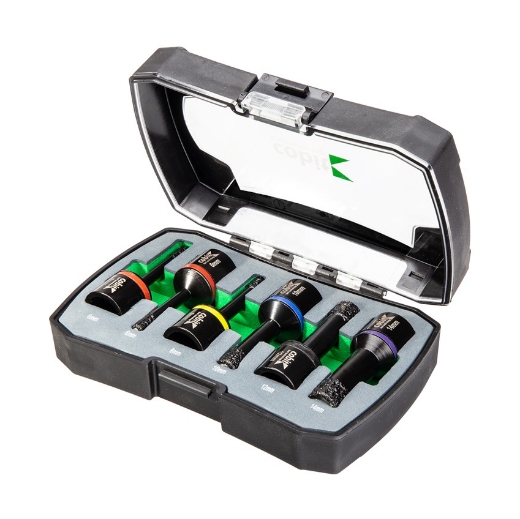 Afbeeldingen van Cobit 6-delig diamantborenset met kleurmarkering voor haakse slijper - 05046