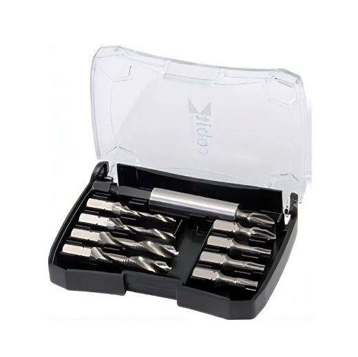 Afbeeldingen van Cobit 10-delig combi boor- en draadtapbitset M3 tot M6 met magnetische bithouder - 05017