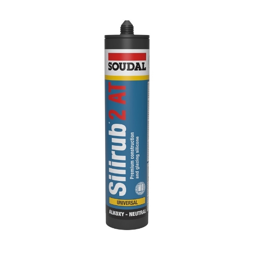 Afbeeldingen van Soudal Silirub 2 AT wit, koker 300ml - 172193
