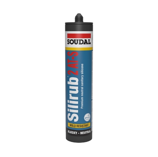 Afbeeldingen van Soudal Silirub 2 AT-S wit, koker 300ml - 172201