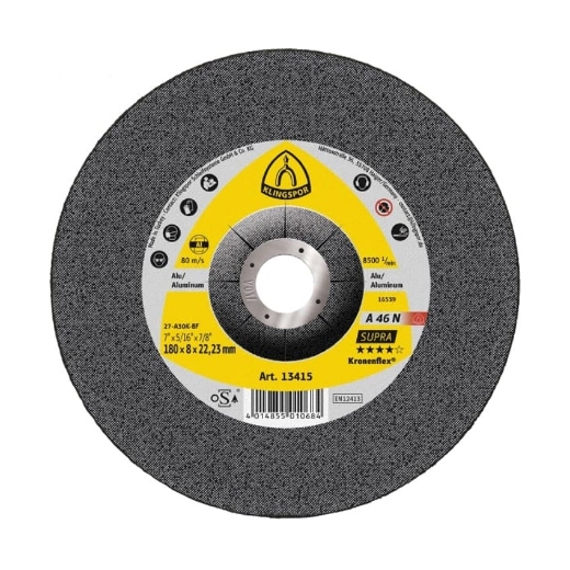 Afbeeldingen van Klingspor A 46 N Supra Kronenflex® afbraamschijf 180x6x22.23mm, voor aluminium - 13410