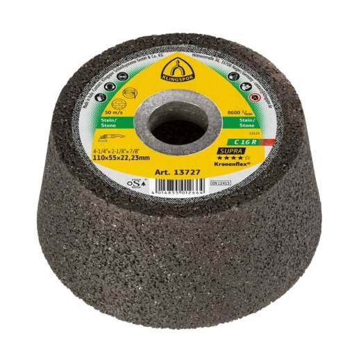 Afbeeldingen van Klingspor C 16 R Supra Kronenflex® komsteen 110x55x22.23mm, voor steen en beton - 13727