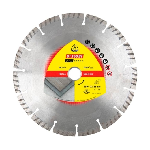 Afbeeldingen van Klingspor DT 350 BT Extra diamantschijf voor beton 180x2.6x22.23mm - 354793
