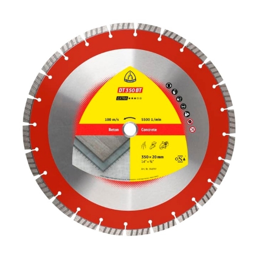 Afbeeldingen van Klingspor DT 350 BT Extra diamant voegensnijder voor beton 350x3x20mm - 354797