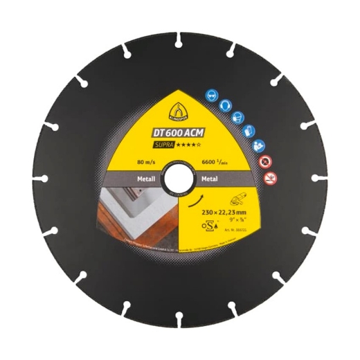 Afbeeldingen van Klingspor DT 600 ACM Supra diamantschijf voor staal en RVS 230x1.6x22.23mm - 355721