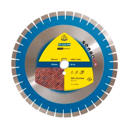 Afbeeldingen van Klingspor DT 600 KM Supra diamantschijf voor middelharde klinkers 450x25.4/60mm - 360933