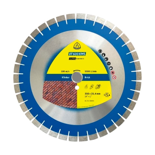 Afbeeldingen van Klingspor DT 600 KMS Supra diamantschijf voor middelharde klinkers 350/25.4mm - 360950