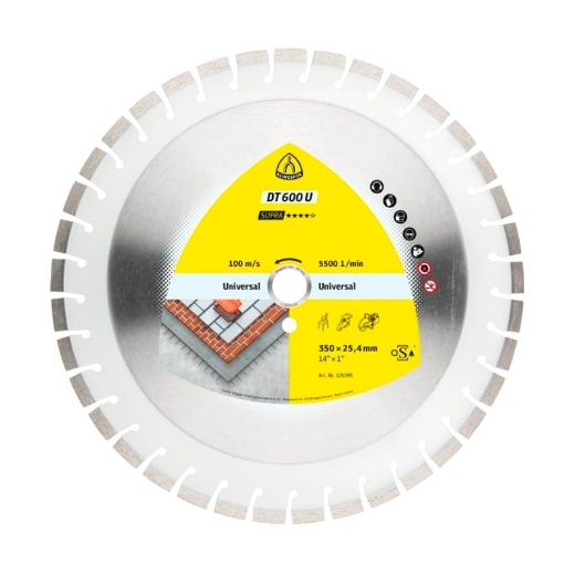 Afbeeldingen van Klingspor DT 600 U Supra diamantschijf voor zandsteen en beton 400x3.6x25.4mm - 347485