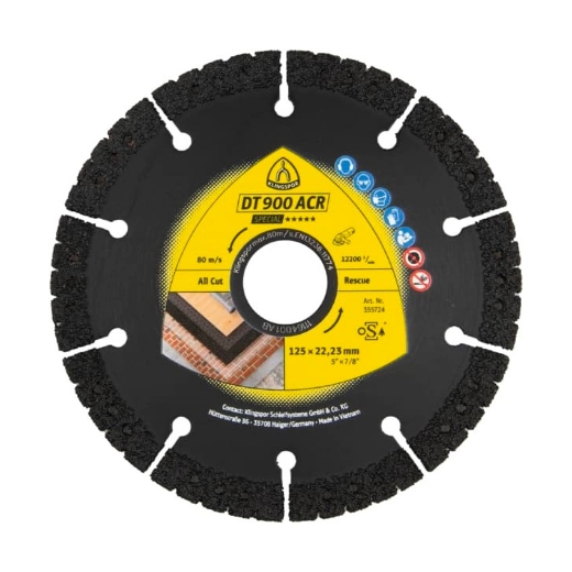 Afbeeldingen van Klingspor DT 900 ACR Special diamantschijf voor universeel gebruik 115x2.8x22.23mm - 355723