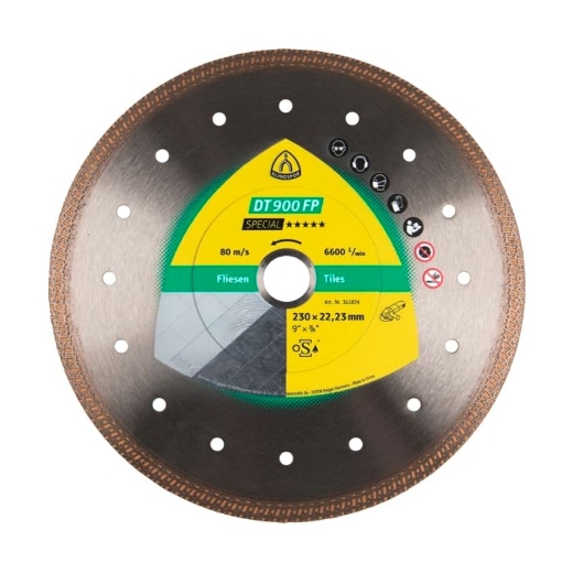 Afbeeldingen van Klingspor DT 900 FP Special diamantschijf voor harde tegels en porselein 115x22.23mm - 331039