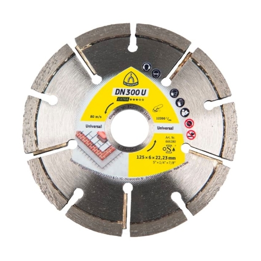 Afbeeldingen van Klingspor DN 300 U Supra voegenfrees voor stucwerk en gasbeton 125x6x22.23mm - 666280