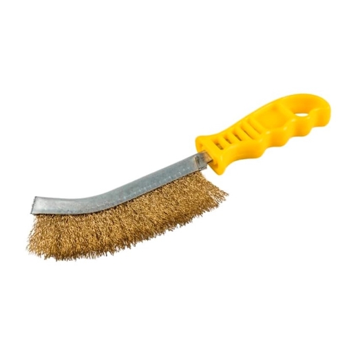 Afbeeldingen van Klingspor BHP 600 handborstel met kunststof handvat 140x25x265mm, voor messing - 358325