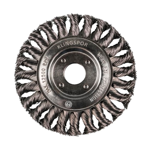 Afbeeldingen van Klingspor BR 600 Z ronde draadborstel met getordeerde draad M14x178x14mm, voor staal - 370720