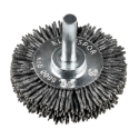 Afbeeldingen van Klingspor BRS 600 P ronde draadborstel met stift 70x12x6mm, voor RVS, metaal en hout, korrel 120 - 358367