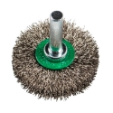 Afbeeldingen van Klingspor BRS 600 W ronde draadborstel met stift 50x9x6mm, voor RVS - 358359