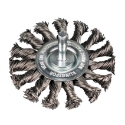 Afbeeldingen van Klingspor BRS 600 Z ronde draadborstel met stift 75x12x6mm, voor staal - 358320