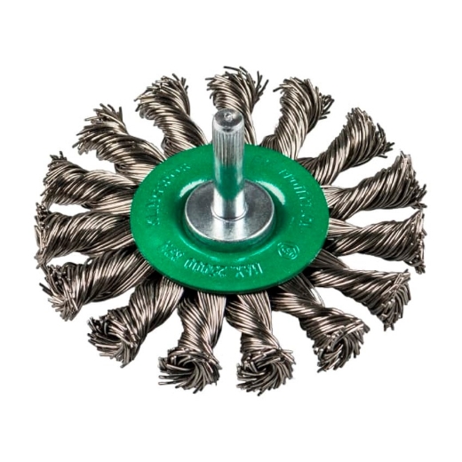 Afbeeldingen van Klingspor BRS 600 Z ronde draadborstel met stift 75x12x6mm, voor RVS - 358321