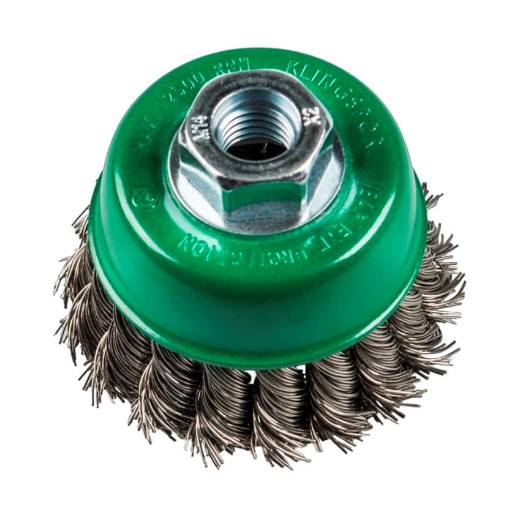 Afbeeldingen van Klingspor BT 600 Z komborstel met getordeerde draad M14x65x0.5mm, voor RVS - 358340