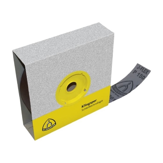 Afbeeldingen van Klingspor KL 361 JF schuurrol met linnen onderlaag voor hout, metaal & RVS 50mmx50m, korrel 100 - 3853