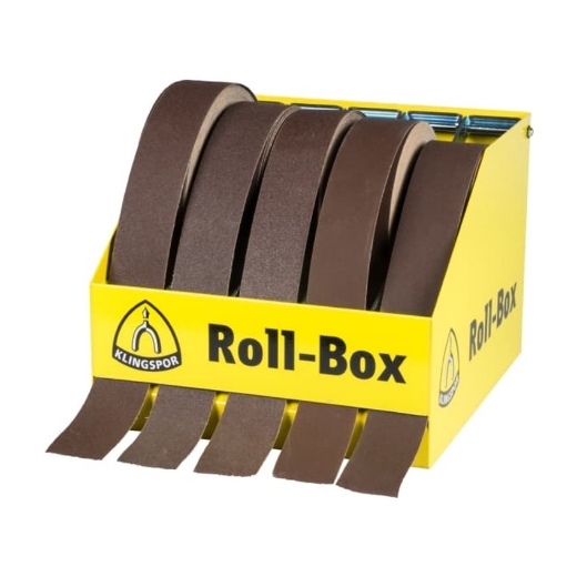 Afbeeldingen van Klingspor rollbox voor 5 schuurrollen van 50mm breedte, exclusief rollen - 76403