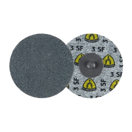 Afbeeldingen van Klingspor QRC 500 Quick-Change schuurschijf voor alle staalsoorten, titanium, aluminium & RVS (6SF) 51mm, korrel 180 fijn - 358979