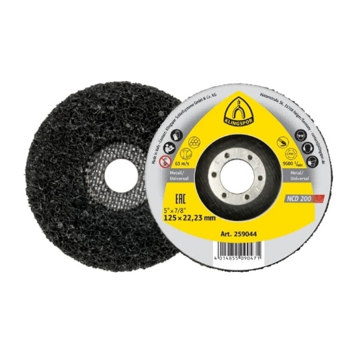 Afbeeldingen van Klingspor NCD 200 reinigingsschijf voor verf, plamuur, kunststof, staal & RVS 115x22.23mm, korrel SiC - 259043