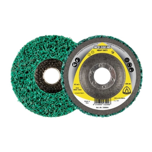 Afbeeldingen van Klingspor NCD 200 HD reinigingschijf voor verf, plamuur, metaal, staal & RVS 115x22.23mm, korrel extra grof - 358003