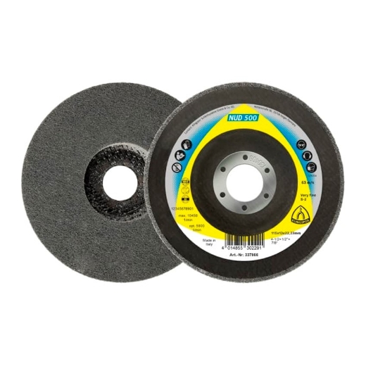 Afbeeldingen van Klingspor NUD 500 lamellenschijf - afwerkingsschijf voor metaal, staal en titanium 125x13x22.23mm, korrel grof - 337861