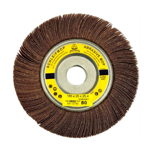 Afbeeldingen van Klingspor SM 611 W schuurwiel voor verf, plamuur, hout, kunststof & metaal 165x25x25.4mm, korrel 80 - 221595