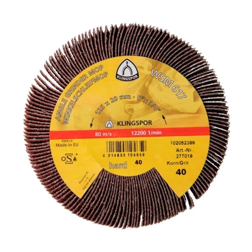 Afbeeldingen van Klingspor WSM 617 schuurwiel voor verf, kunststof, staal & RVS 125x20mm, korrel 60 - 277019
