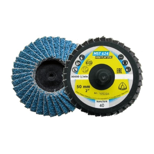 Afbeeldingen van Klingspor MST 624 Supra lamellenschijf bol voor staal & RVS 50mm, korrel 60 - 365147