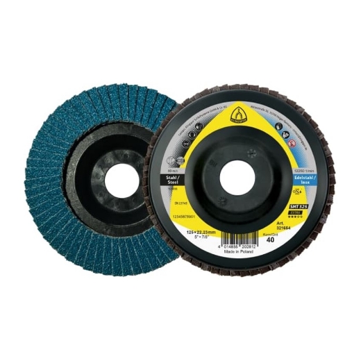 Afbeeldingen van Klingspor SMT 325 Extra lamellenschijf bol voor staal & RVS 125x22.23mm, korrel 60 - 321662