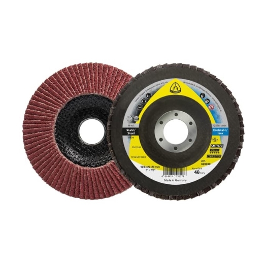 Afbeeldingen van Klingspor SMT 974 Special lamellenschijf bol voor staal 125x22.23mm, korrel 40 - 369280