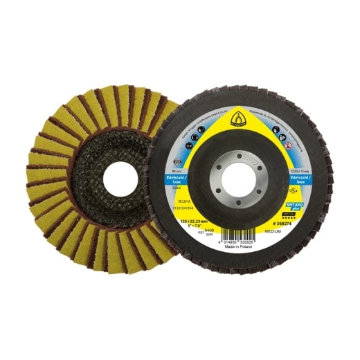 Afbeeldingen van Klingspor SMT 850 Plus Special combi-lamellenschijf bol voor RVS 125x22.23mm - 312561