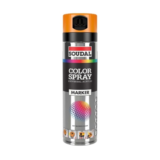 Afbeeldingen van Soudal Color Spray Marker oranje 500ml - 155571