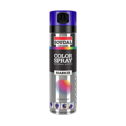 Afbeeldingen van Soudal Color Spray Marker blauw 500ml - 155988