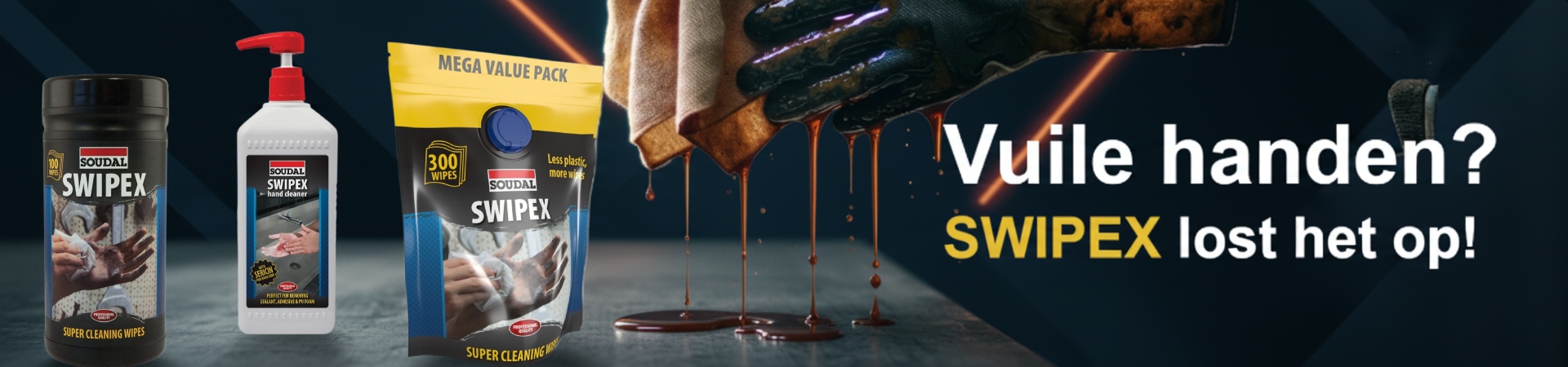 Soudal swipex handcleaner & reinigingsdoekjes