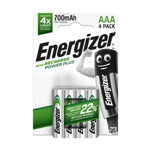Afbeeldingen van Energizer power plus 700mAh AAA herlaadbaar blister 4 stuks - 3416714